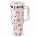Rose floral travel tumbler