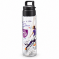 Soccer sports bottle black cap