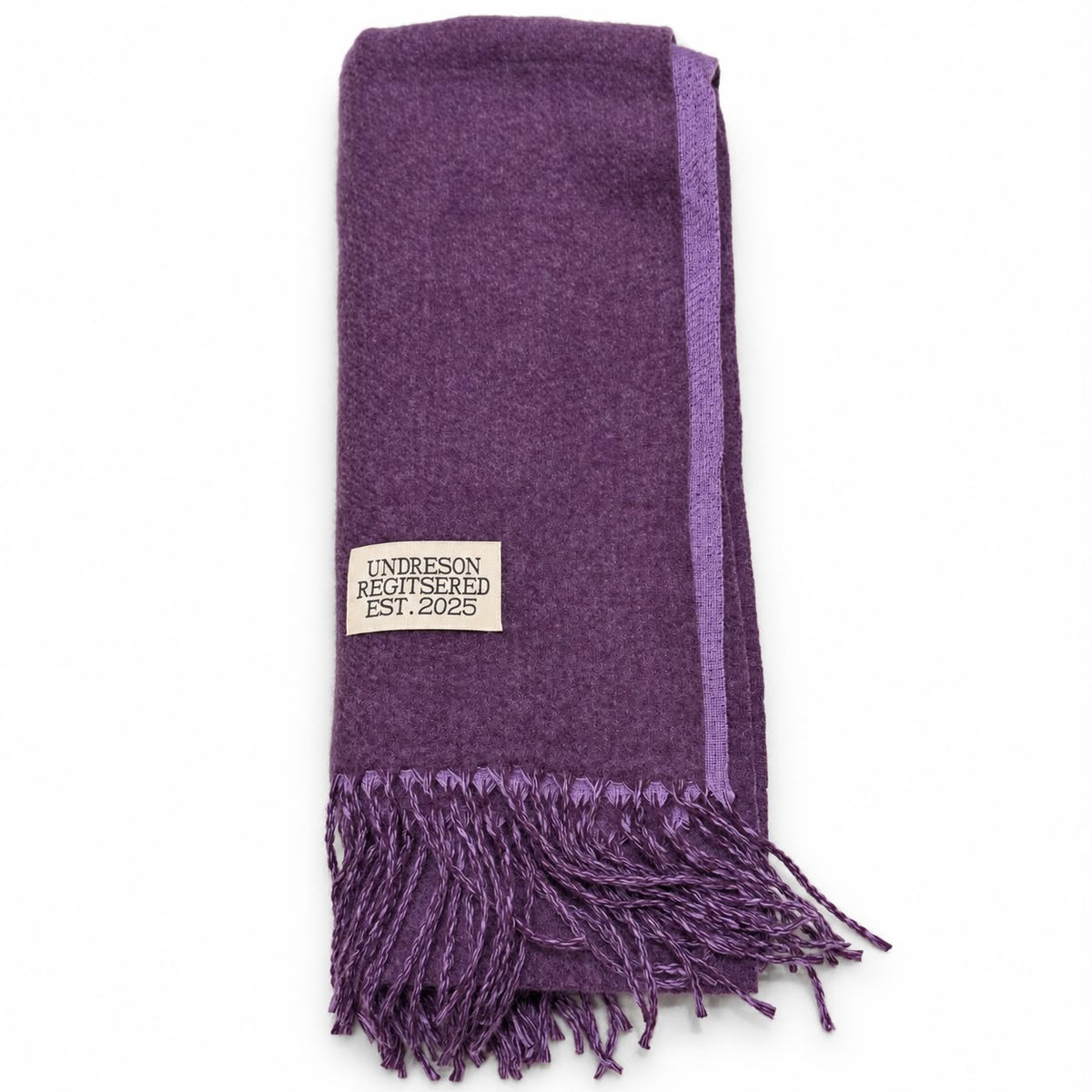 Purple soft winter scarf