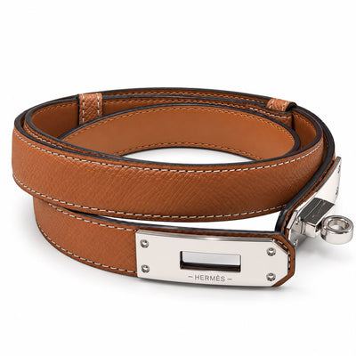 Tan Double-Wrap Lock Belt
