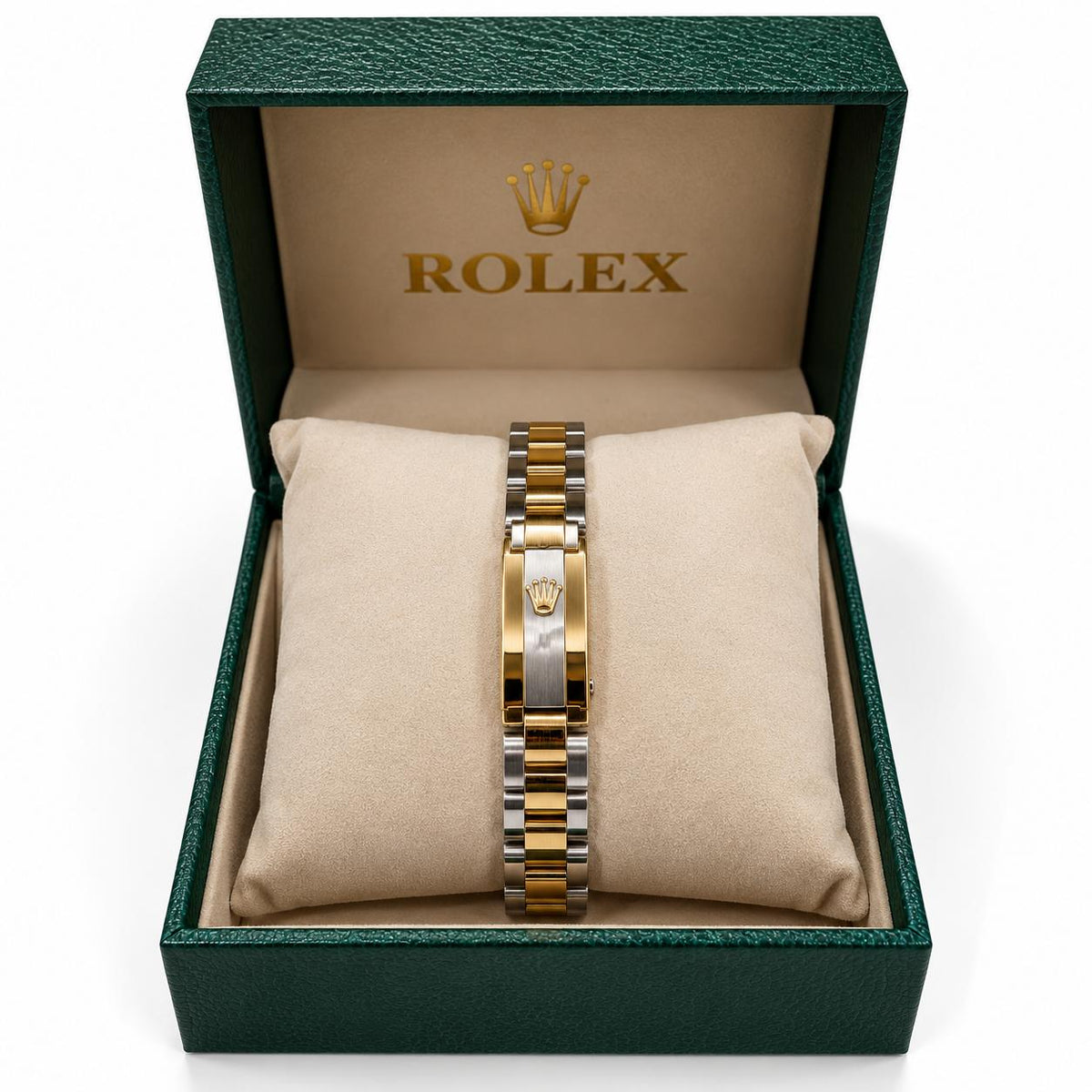 Two-tone link bracelet in gold and silver