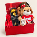 Golden Rose Teddy Love Gift Box