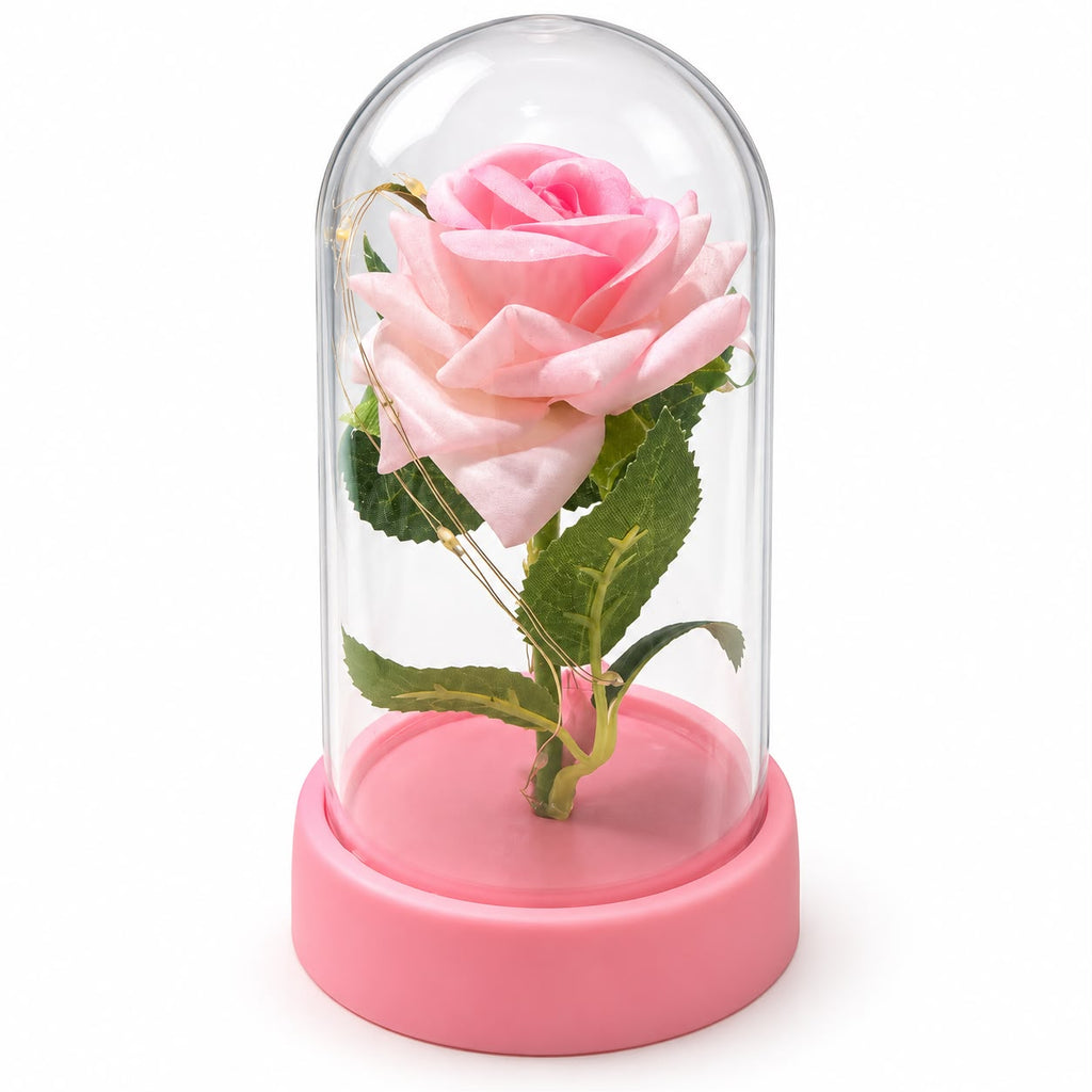 Single pink rose dome