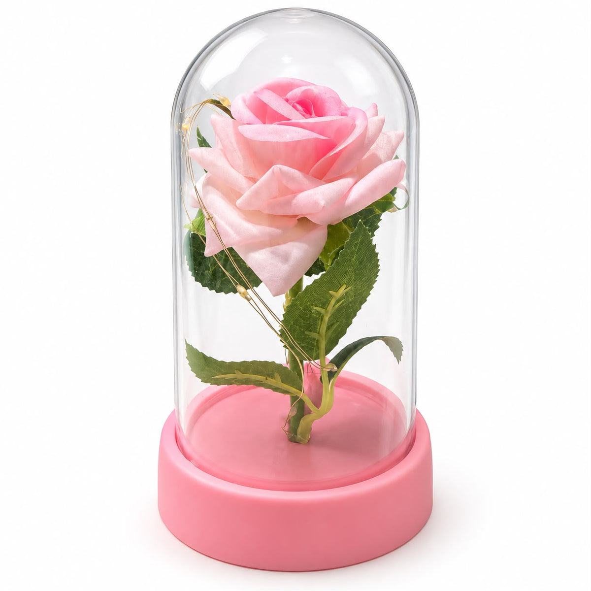 Single pink rose dome