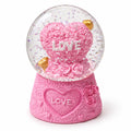 Pink Love Heart Snow Globe