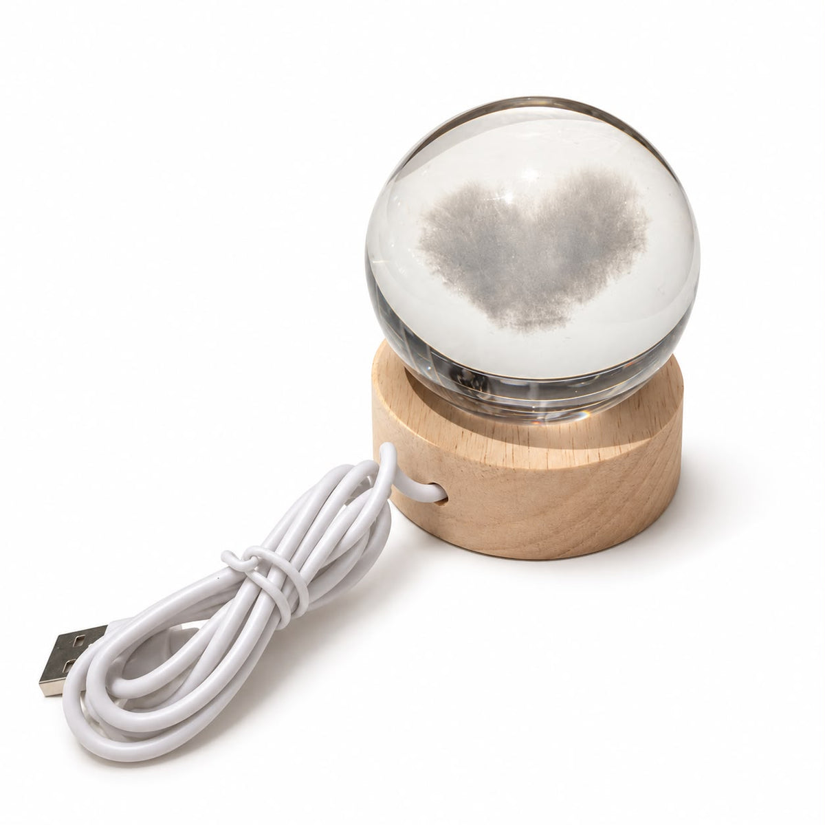 USB Crystal Heart Photo Light