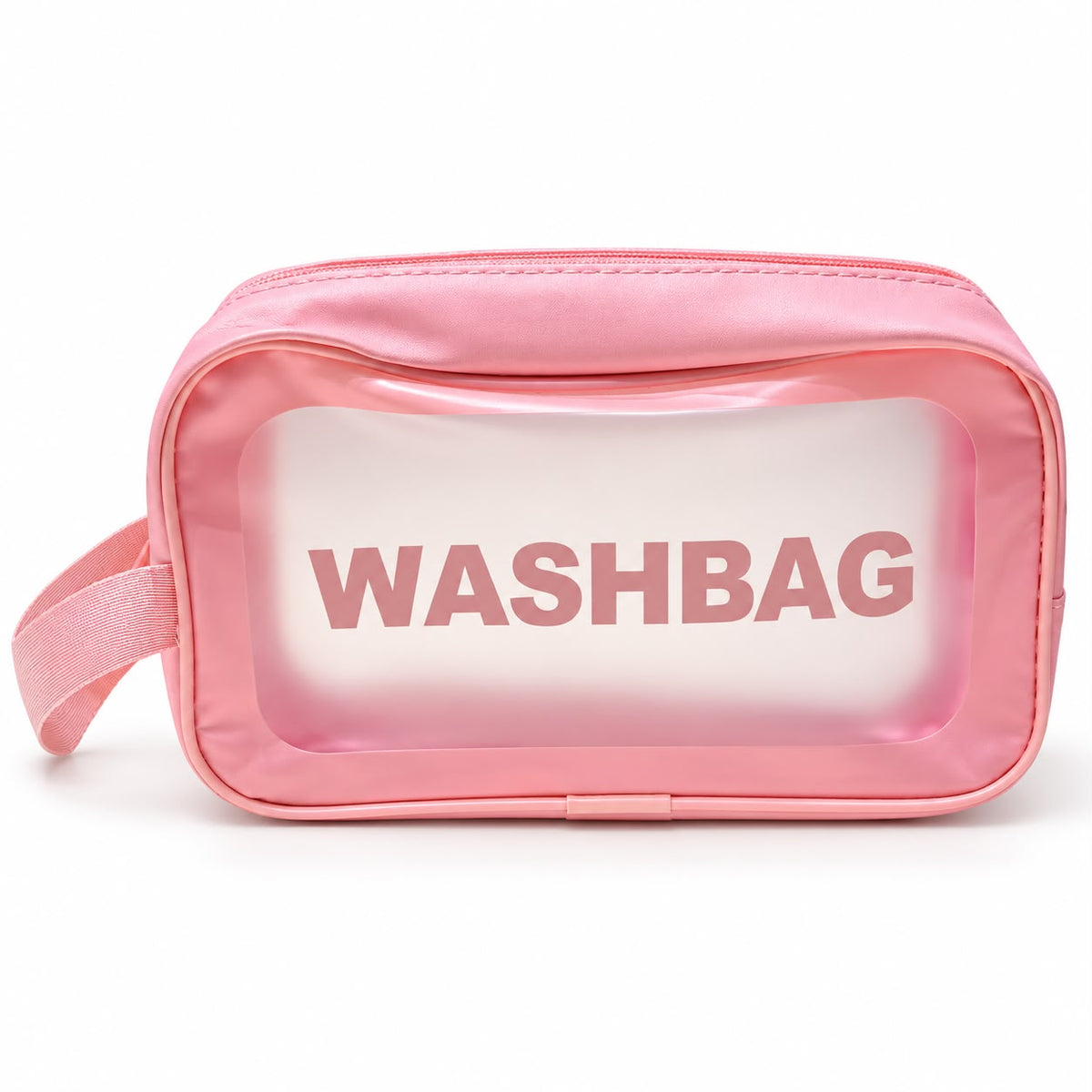 Pink transparent washbag small