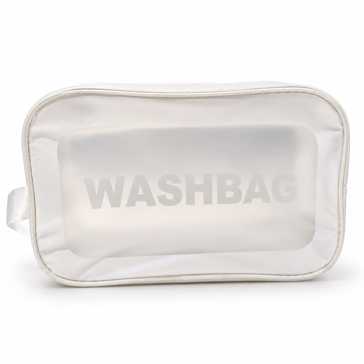 White transparent washbag large