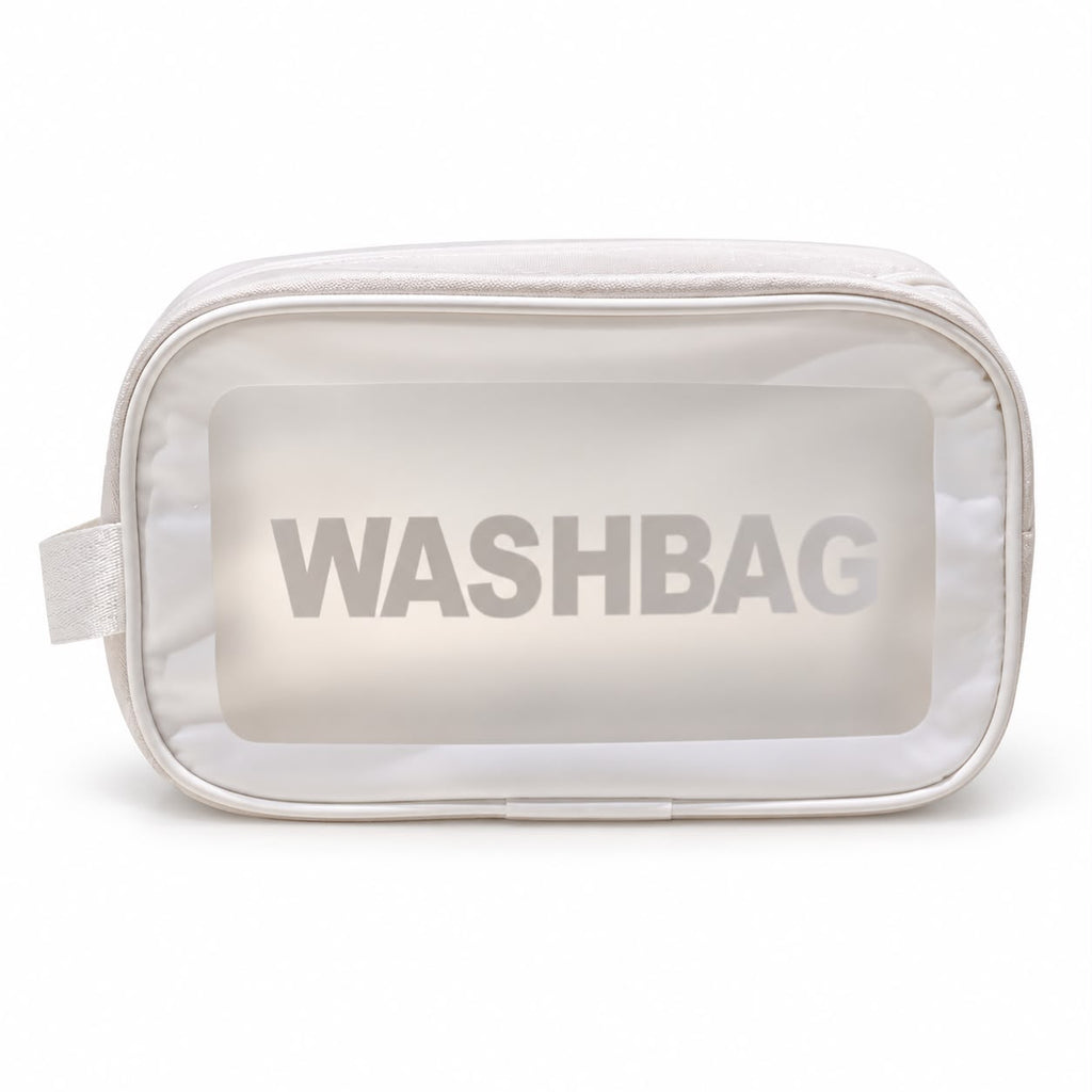 White transparent washbag small