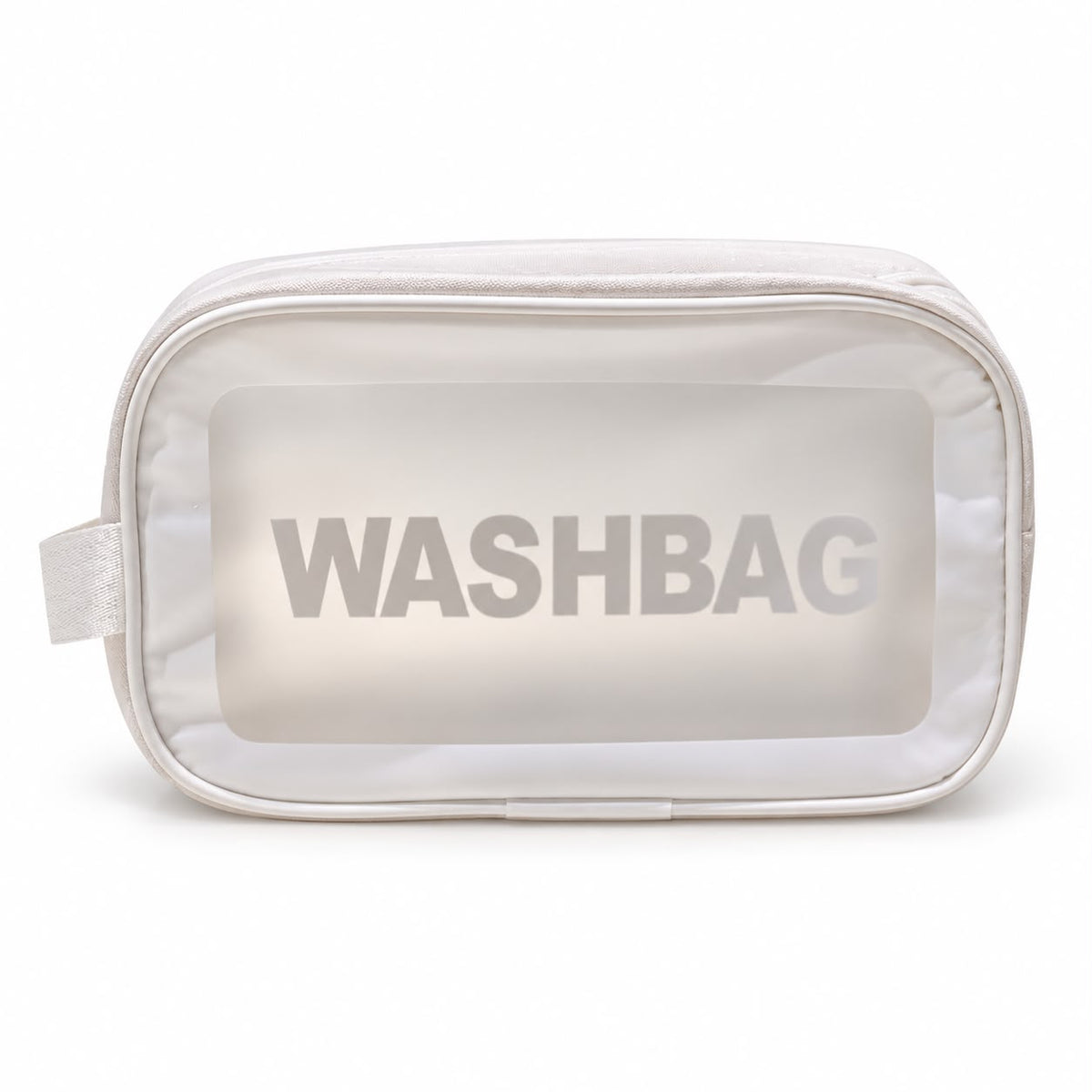 White transparent washbag small